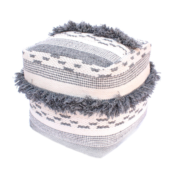 Gdf Studio Evanora Contemporary Faux Yarn Pouf Ottoman