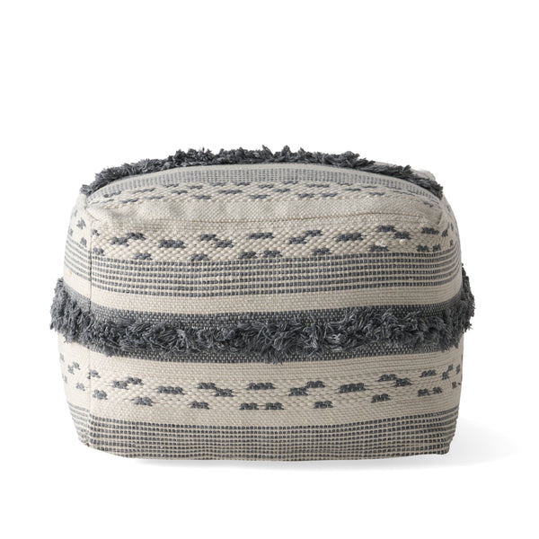 gdf studio Evanora Contemporary Faux Yarn Pouf Ottoman