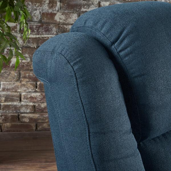 Gdf Studio Everette Fabric Power Recliner With Cup Holder USB Charger And Storage