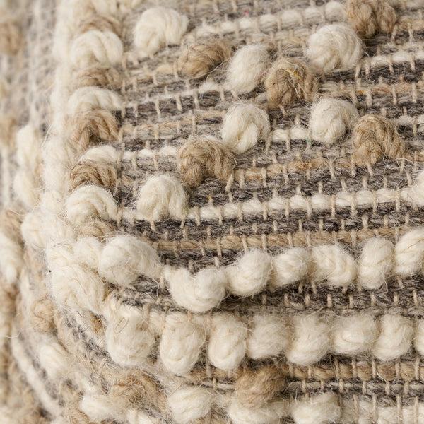 Gdf Studio Everliegh Contemporary Wool And Cotton Pouf Ottoman