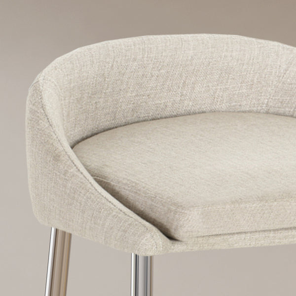 Gdf Studio Fanny Upholstered Counter Stools Modern Upholstered (Set Of 2)