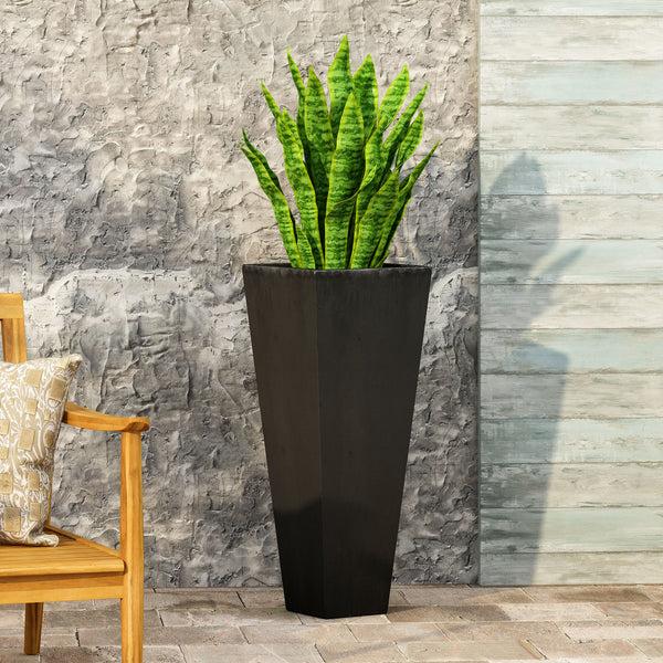 gdf studio Fardeen Outdoor Modern Cast Stone Planter