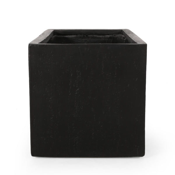 Gdf Studio Fardeen Outdoor Modern Cast Stone Rectangular Planter