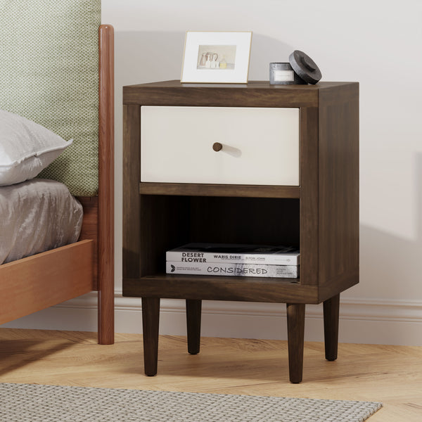 Gdf Studio Farhart Faux Wood Single Drawer Nightstand