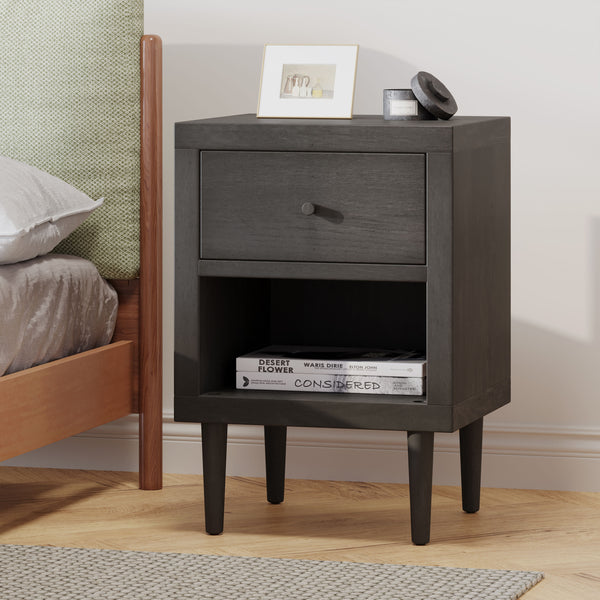 gdf studio Farhart Faux Wood Single Drawer Nightstand