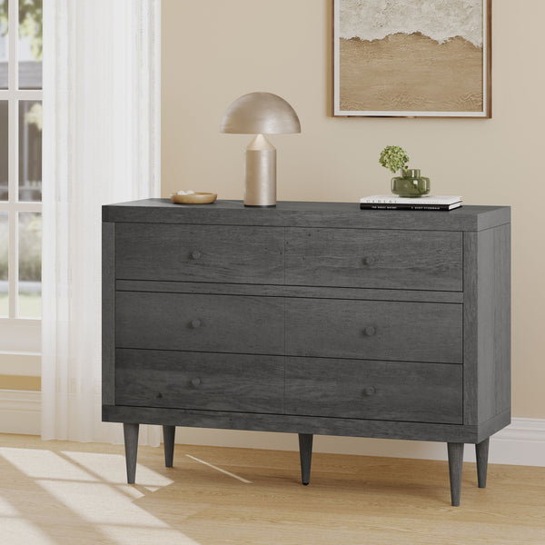 gdf studio Farhart Mid Century Modern 6 Drawer Double Dresser