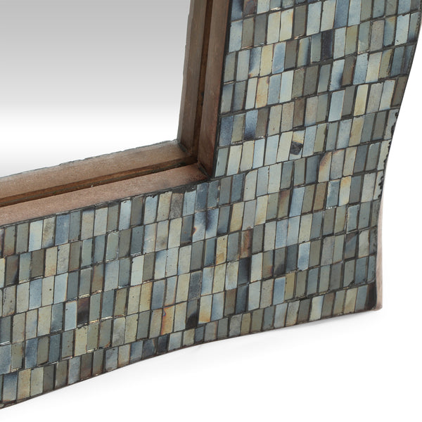 Gdf Studio Farmdale Boho Handcrafted Rectangular Mosaic Wall Mirror Golden Brown