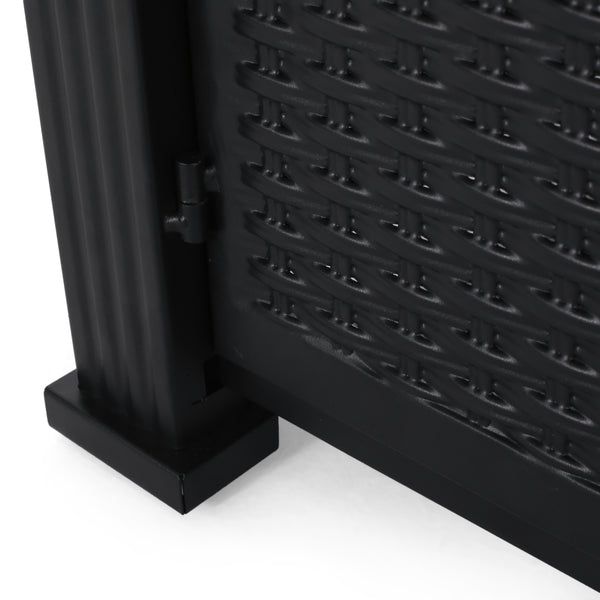 Gdf Studio Farnsworth Outdoor 40 000 BTU Iron Square Fire Pit Black