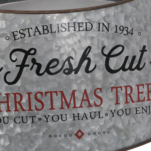 Gdf Studio Farrarville Metal Christmas Tree Collar Antique Silver