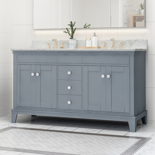 Gdf Studio Feldspar Contemporary 60" Wood Bathroom Vanity (Counter Top Not Included)