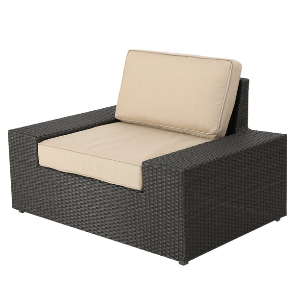 Gdf Studio Felicity Outdoor Wicker Club Chair With Cushions