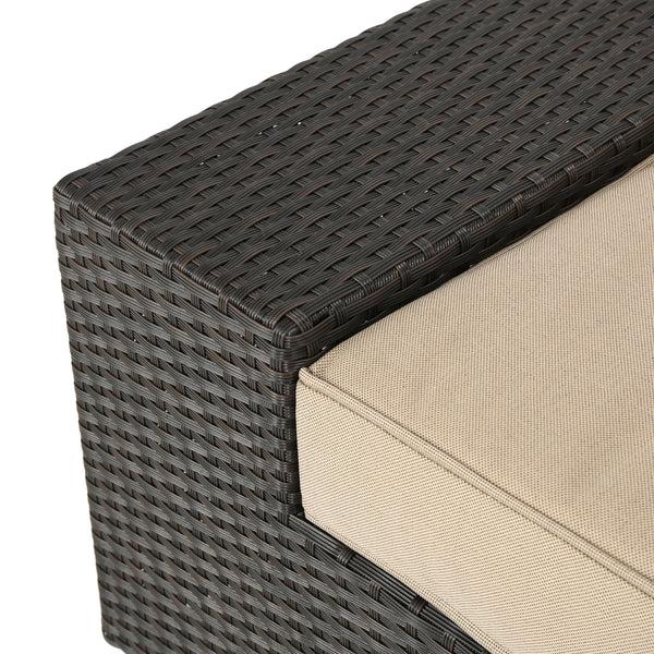 Gdf Studio Felicity Outdoor Wicker Club Chair With Cushions