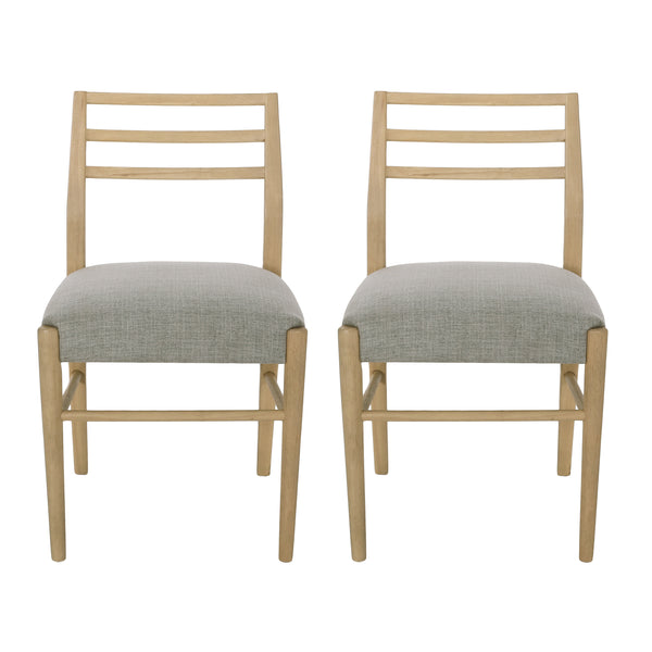 gdf studio Felly Farmhouse Fabric Upholstered Wood Dining Chairs Set of 2