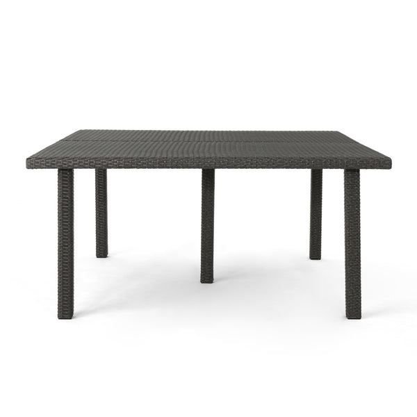 gdf studio Fern Outdoor 64 Inch Wicker Square Dining Table