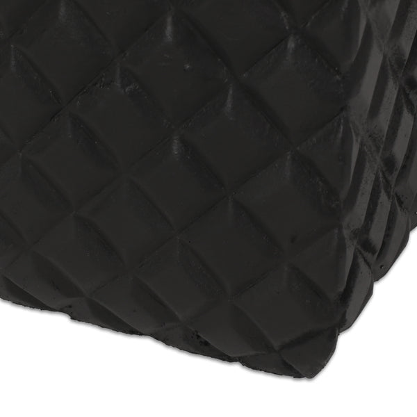 Gdf Studio Fernald Outdoor Cast Stone Square Box Planter Matte Black