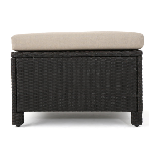 Gdf Studio Feronia Outdoor 10 Piece Wicker Sofa Collection W/ Water Resistant Cushions