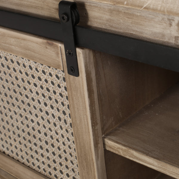 Gdf Studio Ferster Rustic Storage Bench With Cushion Beige Natural And Black