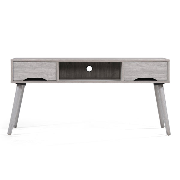 gdf studio Florie Mid Century Modern 2 Drawer & Shelf TV Stand