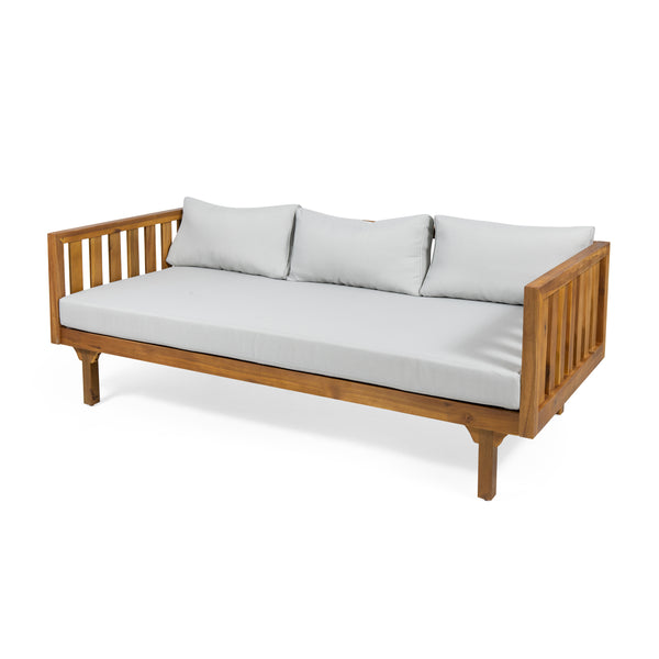 gdf studio Fonzo Outdoor 3 Seater Acacia Wood Daybed