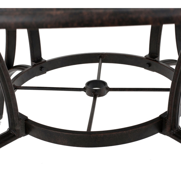 Gdf Studio Fonzo Outdoor Bronze Cast Aluminum Circular Dining Table (ONLY)