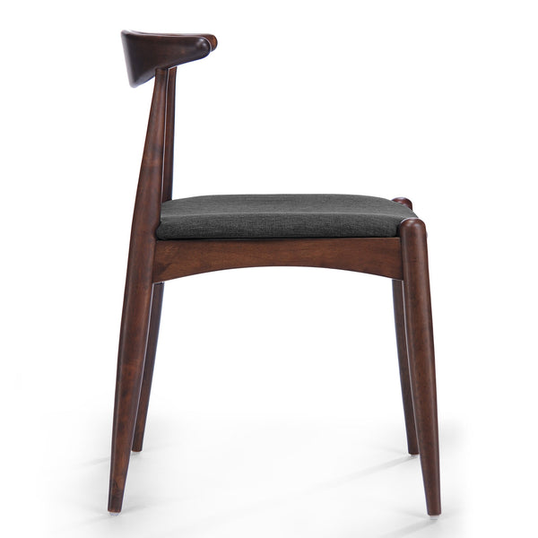 Gdf Studio Francaise Mid-Century Walnut Finish 5 Piece Dining Set