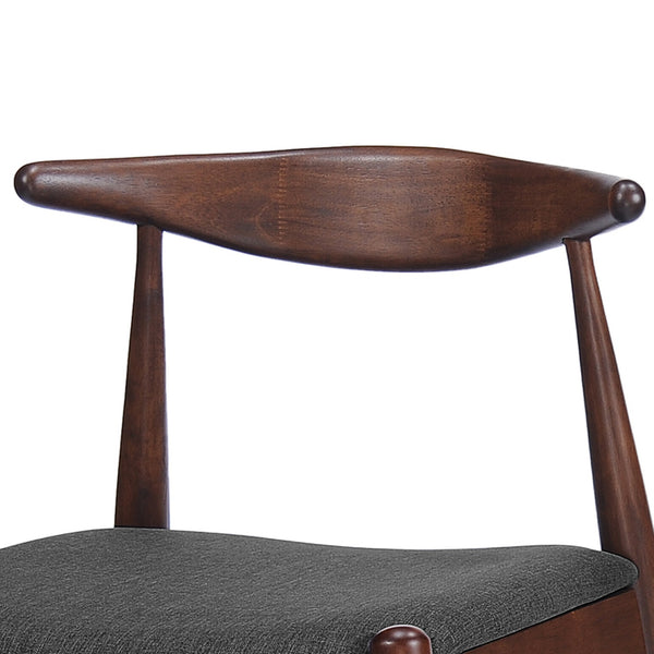 Gdf Studio Francaise Mid-Century Walnut Finish 5 Piece Dining Set