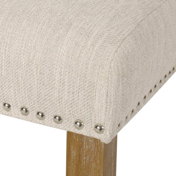 Gdf Studio Frances Contemporary Fabric Tufted Dining Chairs With Nailhead Trim Set Of 2