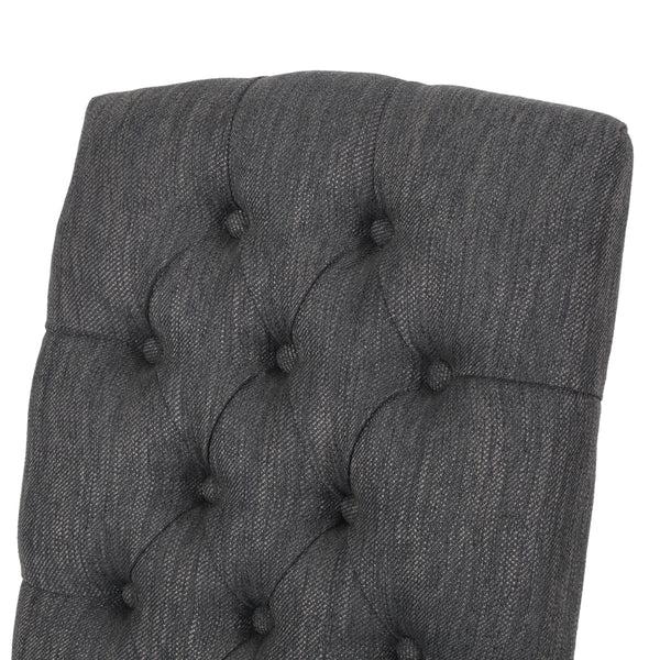 Gdf Studio Frances Contemporary Fabric Tufted Dining Chairs With Nailhead Trim Set Of 4