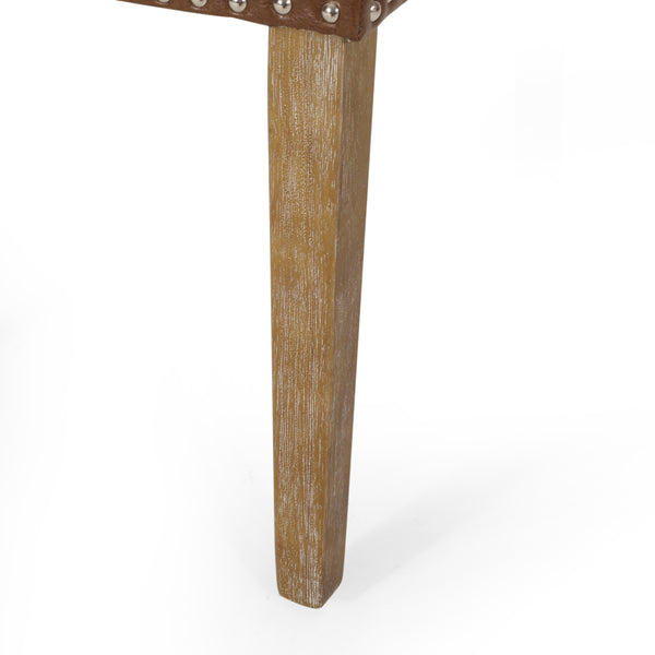 Gdf Studio Frances Contemporary Faux Leather Tufted Dining Chairs With Nailhead Trim Set Of 4