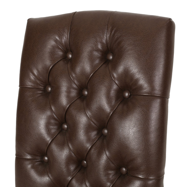 Gdf Studio Frances Contemporary Tufted Dining Chairs With Nailhead Trim Set Of 6