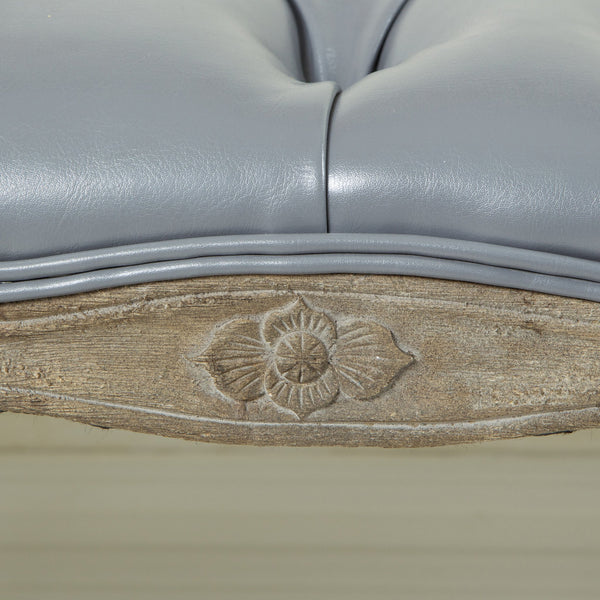 Gdf Studio Francis Traditional Button Tufted Bonded Leather Bench