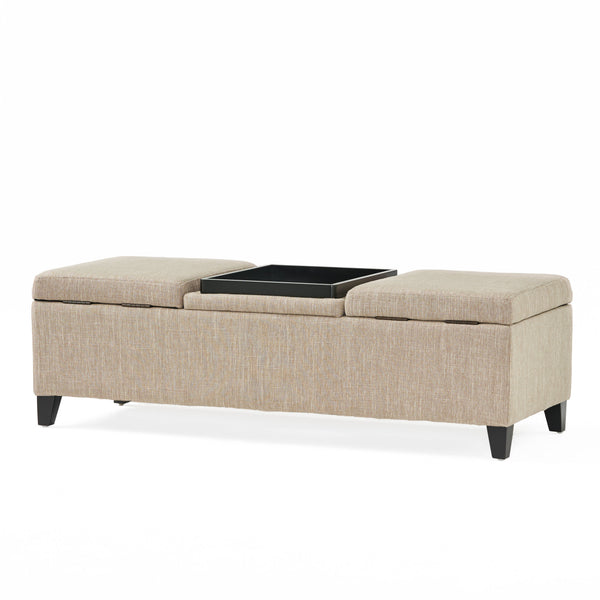gdf studio Fullerton Chamois Fabric Storage Ottoman
