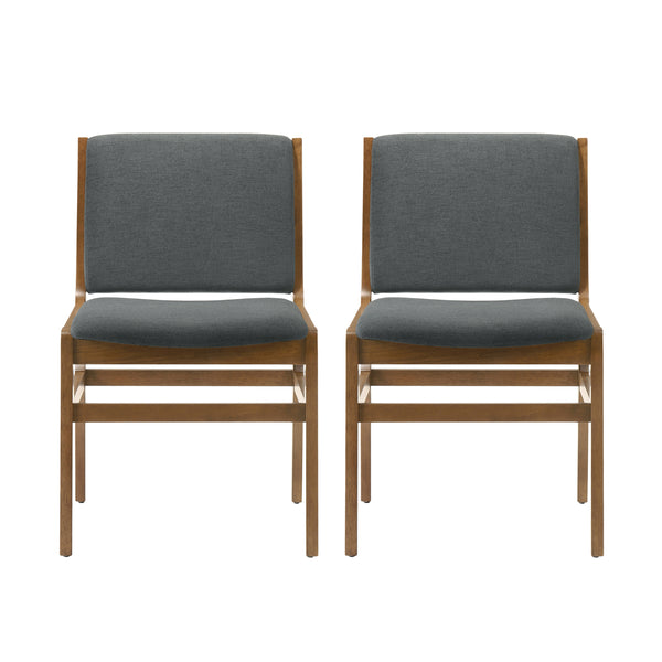gdf studio Galtin Contemporary Fabric Upholstered Wood Dining Chairs Set of 2