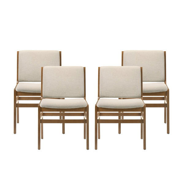 Gdf Studio Galtin Contemporary Fabric Upholstered Wood Dining Chairs Set Of 4