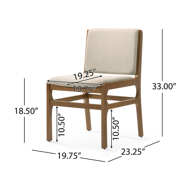 Gdf Studio Galtin Contemporary Fabric Upholstered Wood Dining Chairs Set Of 4