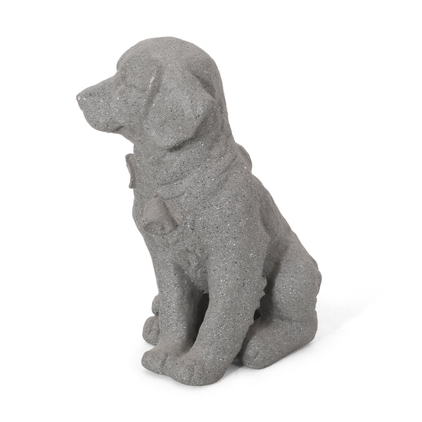 Gdf Studio Gary Outdoor Dog Garden Statue Stone Gray