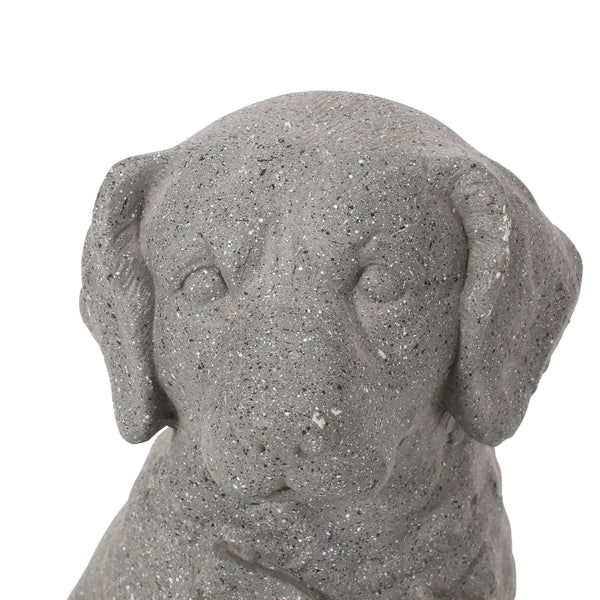 Gdf Studio Gary Outdoor Dog Garden Statue Stone Gray