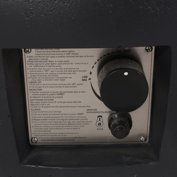 Gdf Studio Gaylor Outdoor Lightweight Concrete 40K BTU Fire Pit Bowl Dark Gray Natural Brown