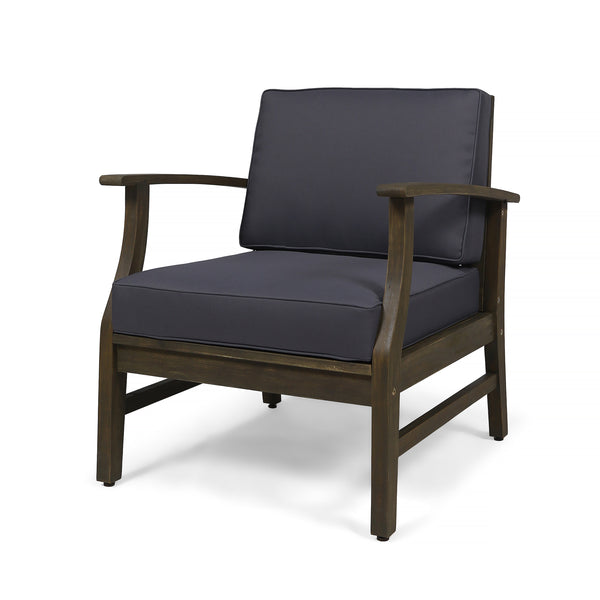 Gdf Studio Abena Outdoor Acacia Wood Club Chair