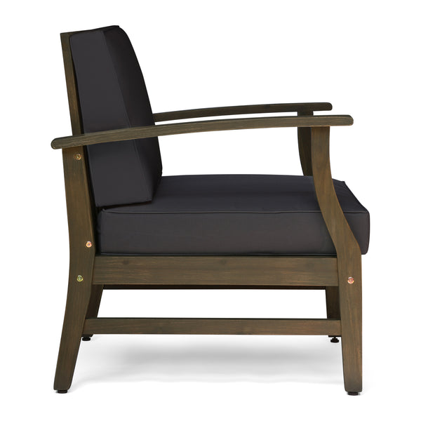 Gdf Studio Abena Outdoor Acacia Wood Club Chair