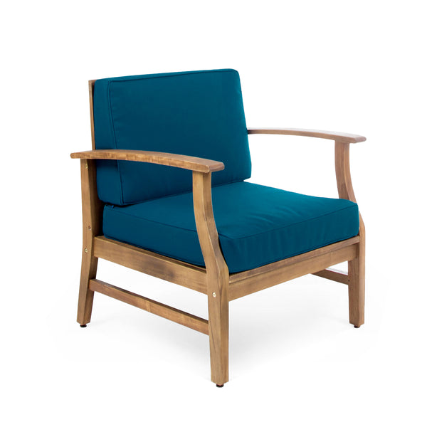gdf studio Abena Outdoor Acacia Wood Club Chair