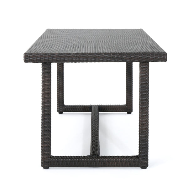 Gdf Studio Acker Outdoor 7 Piece Wicker Dining Set