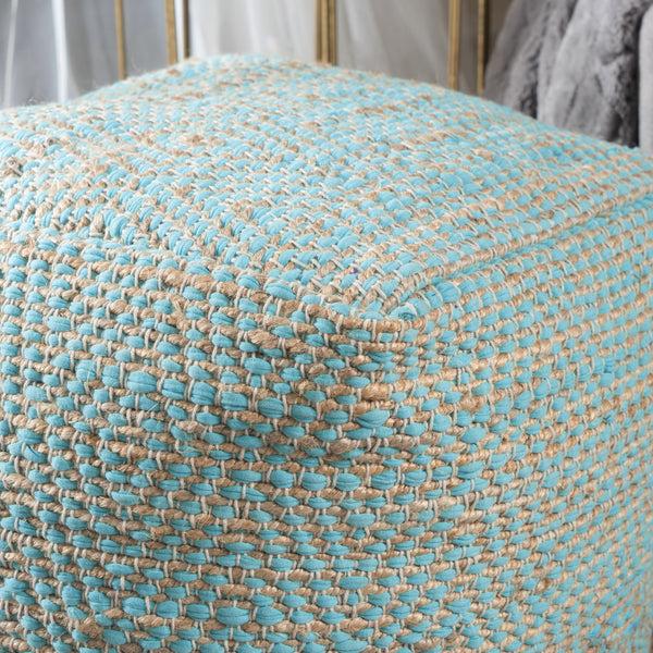 Gdf Studio Ada Hand-Crafted Boho Fabric Cube Pouf