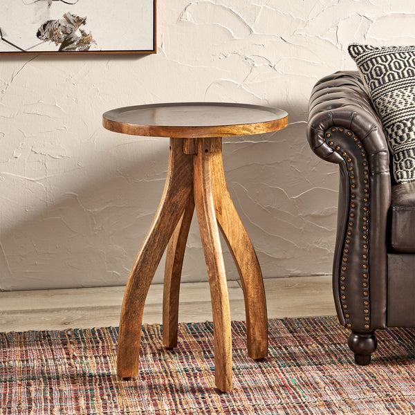 Gdf Studio Adaiyah Boho Mango Wood End Table