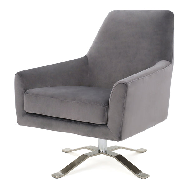 gdf studio Aegis Modern Velvet Swivel Armchair