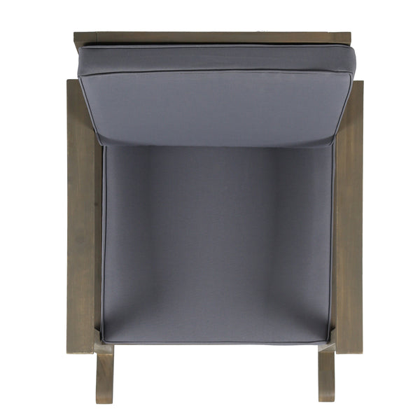 Gdf Studio Aeney Outdoor Acacia Wood Rocking Chair