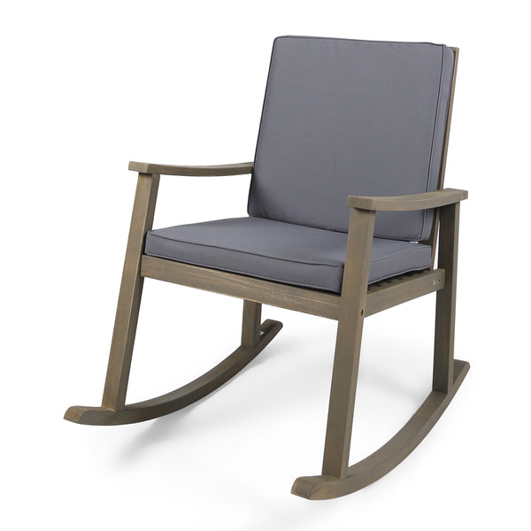 gdf studio Aeney Outdoor Acacia Wood Rocking Chair