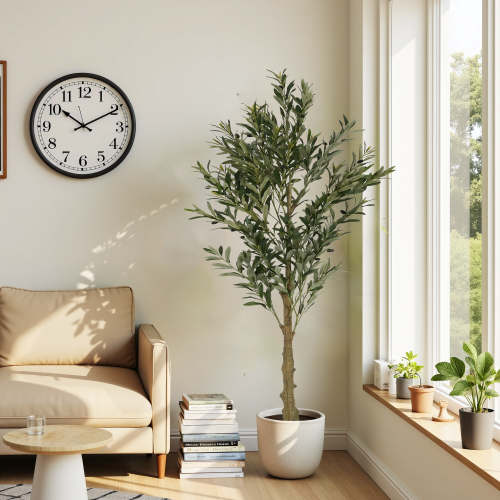 Gdf Studio Aevor 6' Artificial Olive Tree With Pot