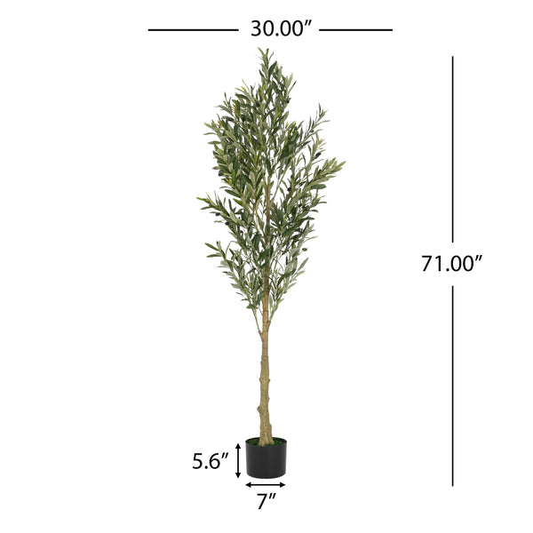 Gdf Studio Aevor 6' Artificial Olive Tree With Pot