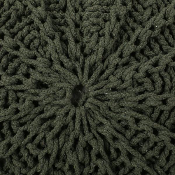 Gdf Studio Agatha Modern Knitted Cotton Round Pouf